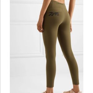 Victoria Beckham reebok army green leggings xs